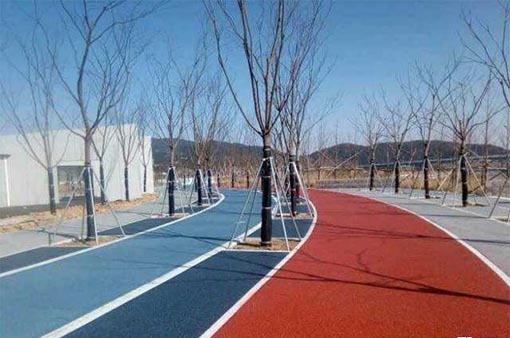 哈爾濱彩色陶瓷顆粒，彩色防滑路面 步道施工